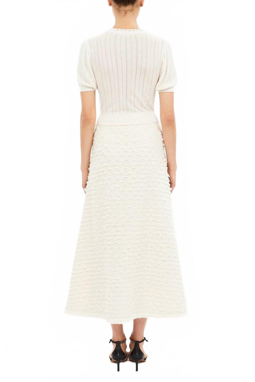 NEW ULLA JOHNSON josanna a-line midi skirt in ivory - Picture 4 of 4